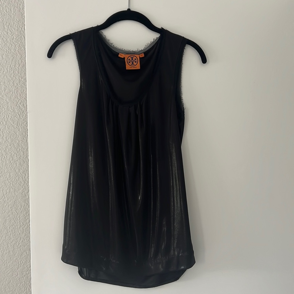 Tory Burch Black Shiny Tank